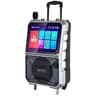 Bocina Para Karaoke Marca Dolphin Modelo KB-85R Pantalla Touch De 14.1" 3000W Con Conexion Bluetooth Color Silver