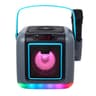 Bocina Bluetooth Marca Singing Machine Modelo Cube Mini Para Karaoke Con RGB Y Microfono Color Negro
