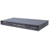 Switch Gigabit Ethernet PoE+ Marca INTELLINET Modelo 561198 De 16 Puertos Con 2 Puertos SFP 374W Administrable Por Web Soportes Para Montaje En Rack De 19"