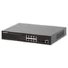 Switch Gigabit Ethernet PoE+ Marca INTELLINET Modelo 561167 De 8 Puertos Con 2 Puertos SFP Administrable Por Web Soportes Para Montaje En Rack De 19"