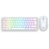 Combo Marca Redragon Modelo S143 incluye Teclado RGB K617 Español Y Mouse USB K1NG Color Blanco