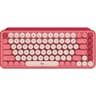 Teclado Inalambrico Marca Logitech Modelo POP Keys En Ingles Color Rosa Conexion Bluetooth O Con Receptor