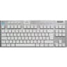 Teclado Inalambrico Para Gamers Marca Logitech Modelo G915 TKL En Ingles Color Blanco Conexion Bluetooth O Con Receptor