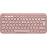 Teclado Bluetooth Marca Logitech Modelo Pebble Keys 2 K380S Multi-Dispositivo Color Rosa En Espanol