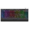Teclado Para Gamers Modelo Shiva K512 DeMembrana Marca Redragon Con RGB Idioma En Espanol Color Negro