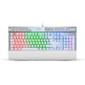 Teclado Para Gamers Modelo Yama K550 Marca Redragon Con Switch Purple Y RGB Idioma En Espanol Color Blanco