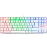 Teclado Para Gamers Modelo Kumara K552 Marca Redragon Con RGB Switch Red Idioma En Espanol Color Blanco
