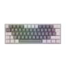 Teclado Para Gamers Modelo Fizz Pro K616-RGB Marca Redragon Con Switch Red Y RGB Idioma En Espanol Color Gris Con Blanco