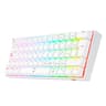 Teclado Modelo Dragonborn K630 Marca Redragon Con RGB Switch Red Idioma En Espanol Conexion USB-C Color Blanco 