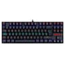 Teclado Para Gamers Modelo Kumara K552 Marca Redragon Con RGB Idioma En Espanol ConSwitchRed Color Black Rainbow