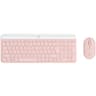Combo Inalambrico Marca Logitech Modelo MK470 Slim Color Rosado Incluye Teclado En Espanol Y Mouse Conexion Con Receptor