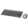 Kit De Mini Teclado y Mouse Optico Inalambricos Marca Manhattan Modelo 180795 Color Negro Con PlateadoEnEspanol