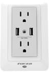 FORZA FWT-2201USB TOMA CORRIENTE DE PARED 2TOMAS Y 2USB LUZ NOCTURNA