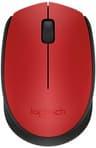 Mouse Wireless Marca Logitech Modelo M170 Color Rojo Conexion Con Receptor