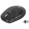 Mouse Inalambrico Marca Manhattan Modelo 190244 Optico Compacto Con 6 Botones Hasta 1600 De DPI Y Receptor Combinado USB-A Y USB-C Color Negro