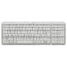 Teclado Compacto Inalambrico Marca Logitech Modelo K250 En Espanol Conexion Bluetooth Color Blanco