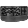Teclado Ergonomico Inalambrico Marca Logitech Modelo Wave Keys En Espanol Color Grafito Conexion Con Receptor