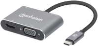 Adaptador Manhattan 130691 USB C A HDMI Y VGA Con USB A Y USB C